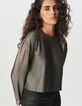 Sweat en résille anthracite Femme-3