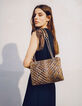 Women's gold leather python-look 1440 Reporter clutch bag-7