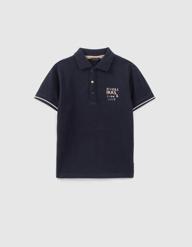 Polo marine maxi patch drapeau au dos gar&ccedil;on - IKKS