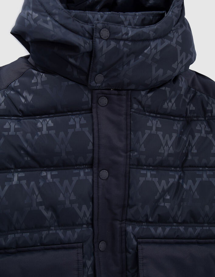 Marineblaue Jungensteppjacke mit Way-Schriftzug-3