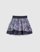 Falda navy Ecovero&reg; estampado flores ni&ntilde;a-3