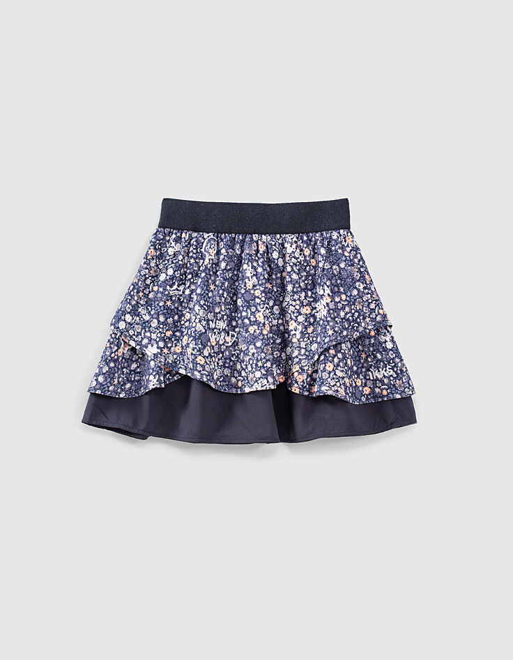 Falda navy Ecovero&reg; estampado flores ni&ntilde;a-3