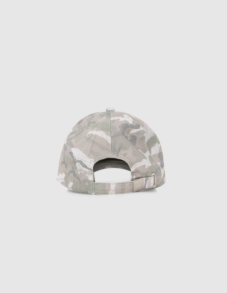 Pet kaki camouflage met borduursels meisjes-3