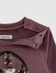 Camiseta dark purple algodón ecológico casco bebé niño -6