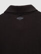 Camisa manga corta negra punto niño-5