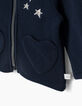 Cardigan polaire marine zippé bébé fille-5