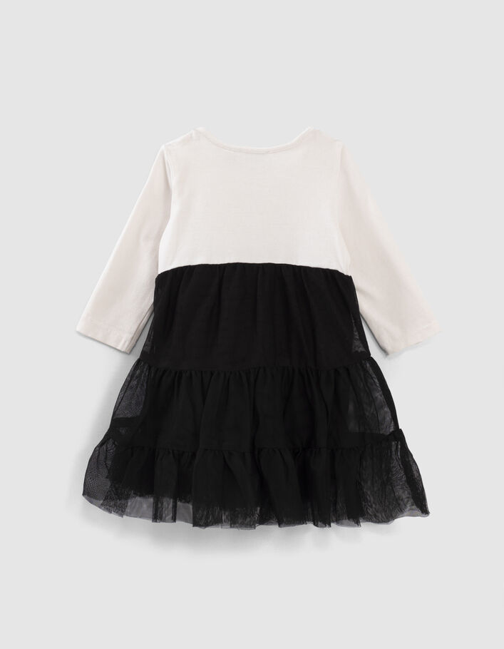 Gebroken witte jurk twee materialen rocktutu babymeisjes - IKKS