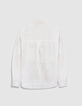 Wit damesshirt met geborduurde Engelse palm-7