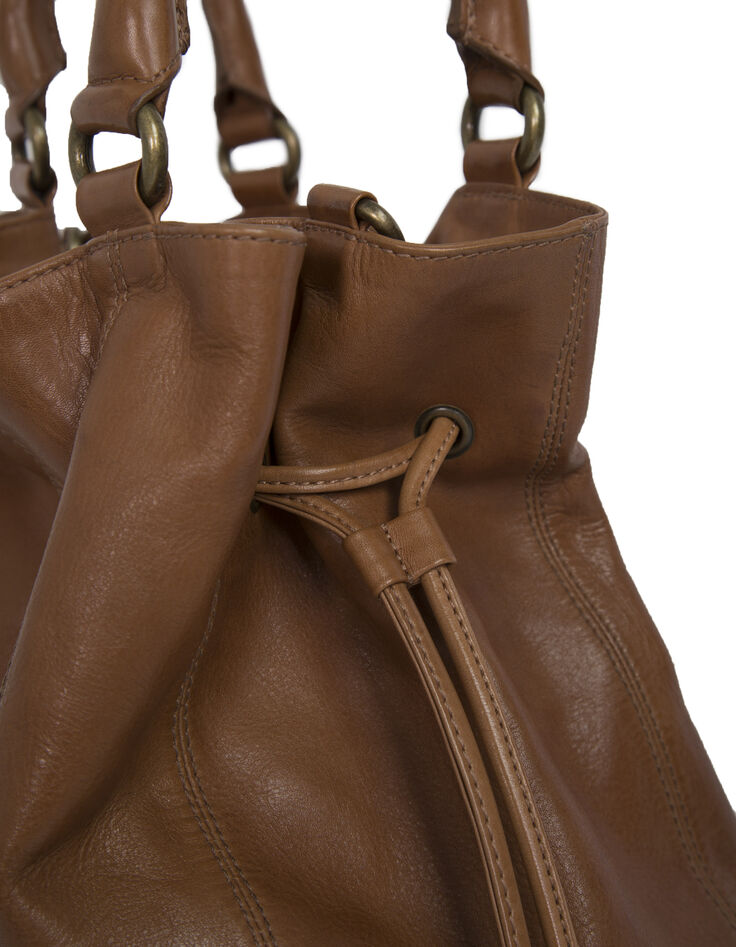 Sac en cuir camel femme-4