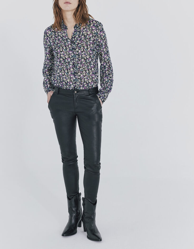 Hemd in viscose print ruiker bloemen dames-6