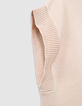 Beige tricot spencer meisjes-5