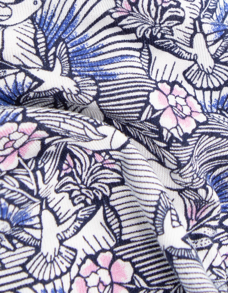 Baby girls' ecru wax hummingbird print harem pants-6