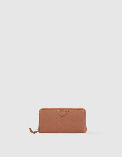 Women’s camel bubble leather zipped The Compagnon wallet