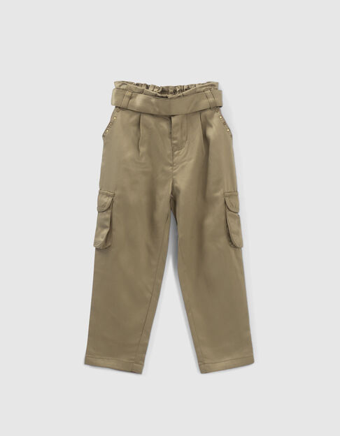 Khaki Mädchencargohose aus Lyocell®