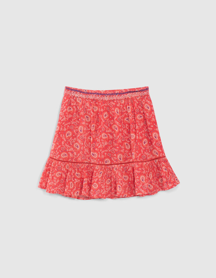 roja estampado cachemira niña