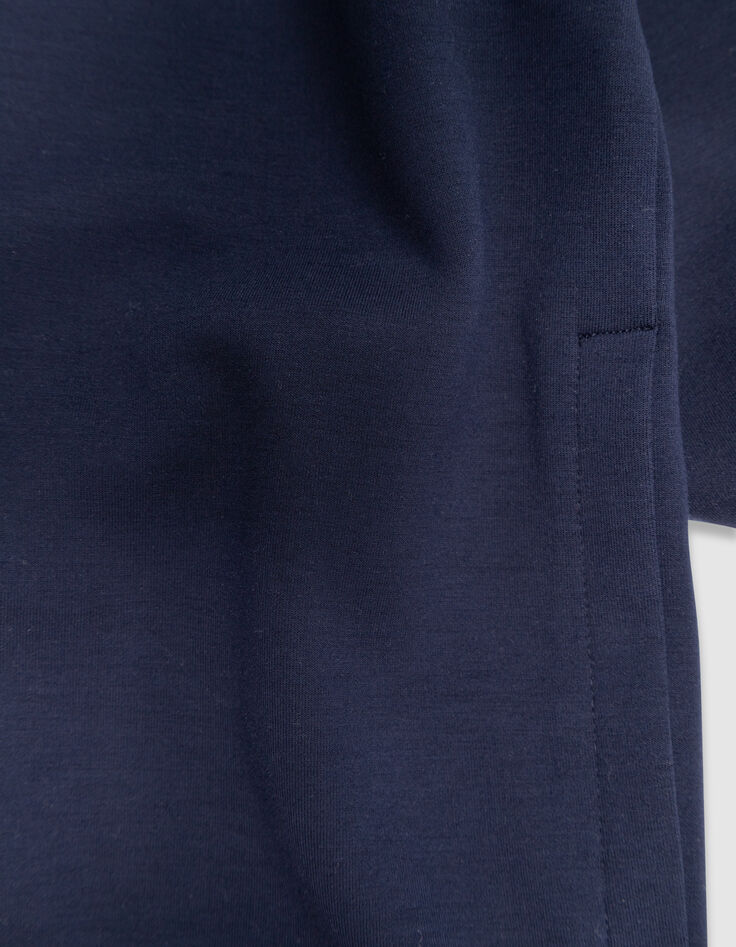 Boys’ navy zipped hooded cardigan with zip lettering-6