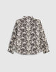 Chemise noire tissu Liberty papillons garçon -4