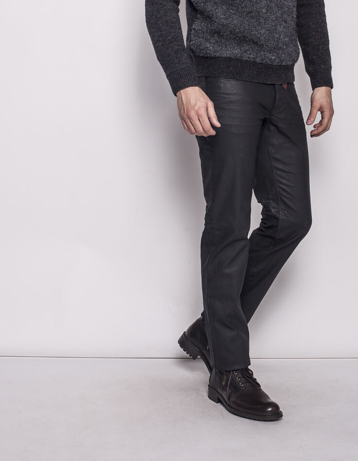 Men's slim coated jeans-1