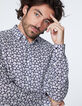Chemise SLIM marine tissu Liberty Lotus Homme-5