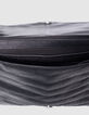 Sac THE 1. noir cuir embossé effet python Taille XL Femme-6