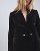 Schwarze Cord-Anzugjacke f&uuml;r Damen-6