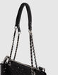 Zwarte leren etuitas 1440 Reporter Rock met studs Dames-5