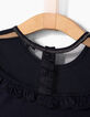 Tee-shirt navy avec résille dos fille-6