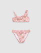 Roze bikini surf-rock print meisjes-1