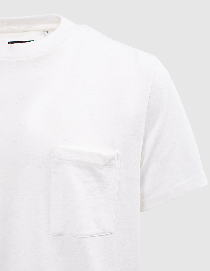 Weißes REGULAR Herren-T-Shirt mit Brusttasche - IKKS