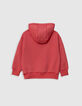 Boy's red palm hoodie-3
