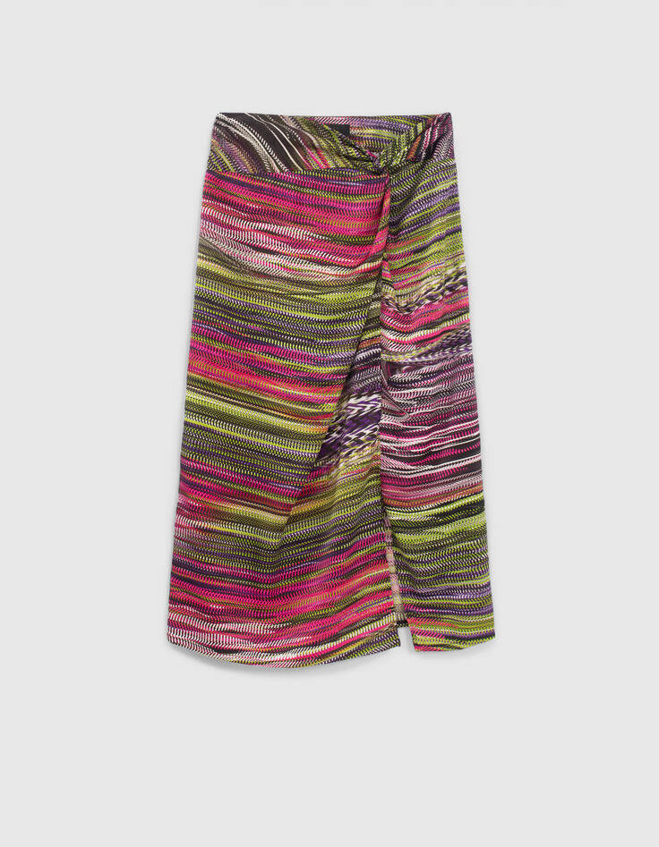 Women’s printed and tied pareo skirt-5