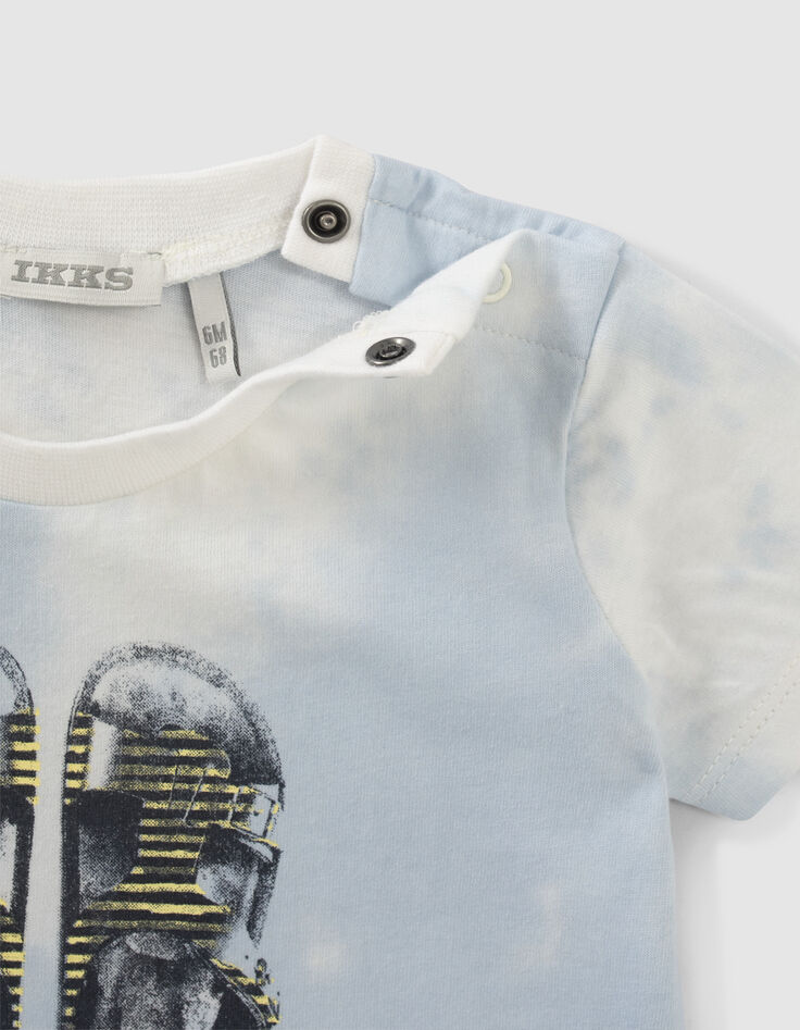 Baby boys’ tie-dye sandals image organic cotton T-shirt-4