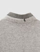 Baby boys’ medium grey marl mini motif polo shirt -6