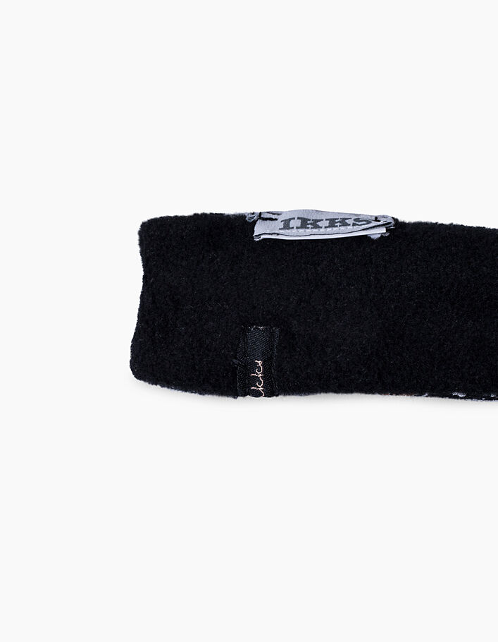 Baby girls’ Paisley and black print reversible headband - IKKS