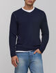 Marineblauer Herrenpullover aus 100&nbsp;% Kaschmir-1