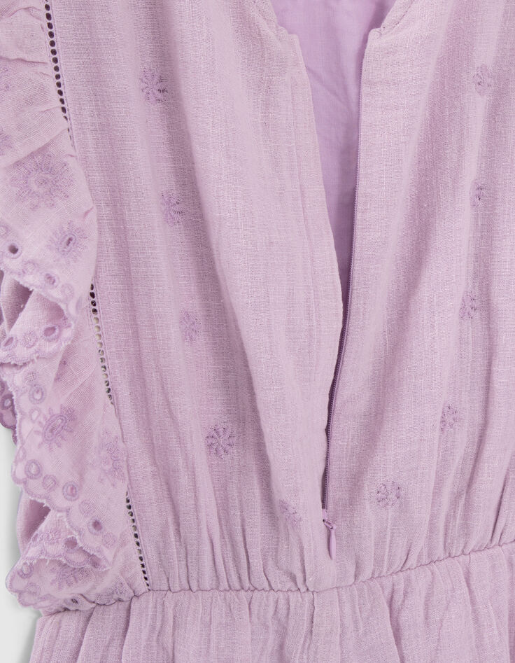 Combishort lilas broderie anglaise fille-7