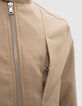 Kort beige jack ritszakken Heren-5