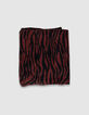 Echarpe bordeaux tricot jacquard zèbre Femme-4 Echarpe bordeaux tricot jacquard zèbre Femme-4