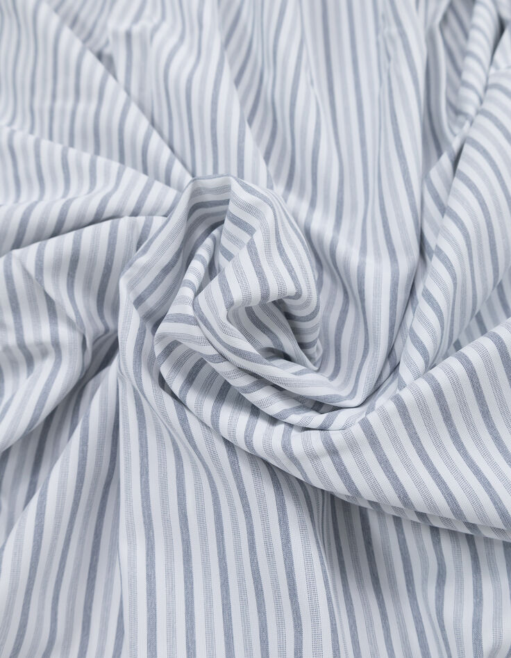 Chemise REGULAR blanche rayures marine SEAWOOL&reg; Homme-6