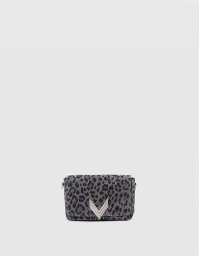Bolso 111 gris ante leopardo mujer - IKKS