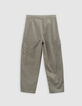 Pantalon BATTLE kaki brodé fille-5