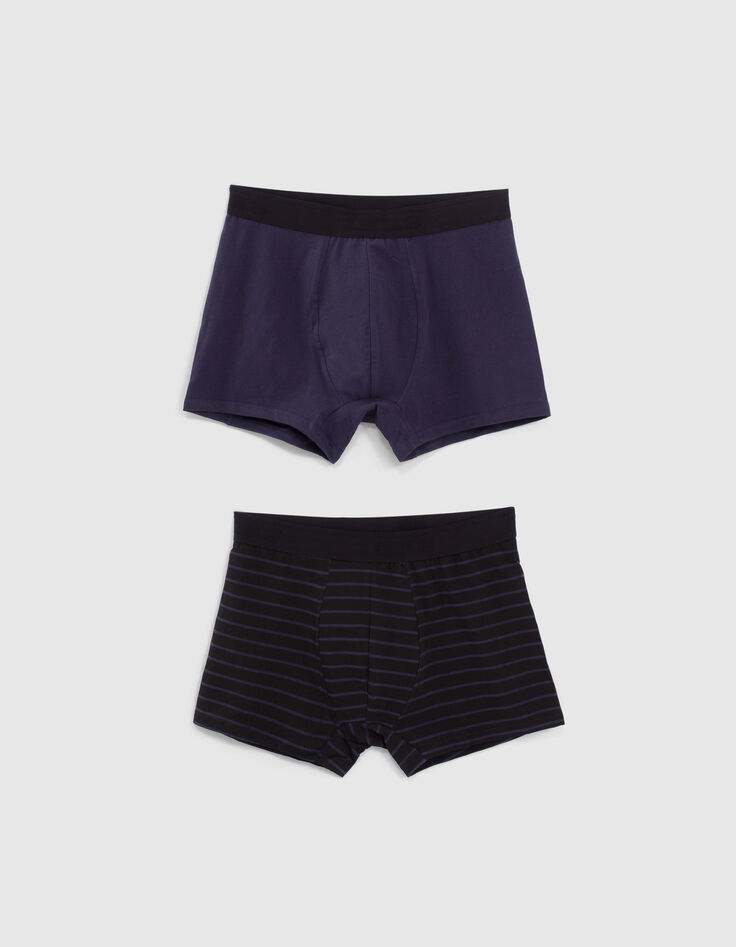 Men’s navy and black striped boxers-2