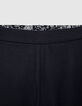 Leggings réversible navy imprimé tattoos et uni fille-6