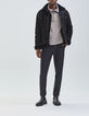 Bombardier noir en cuir retourn&eacute; Homme-7