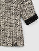 Robe chemise écrue façon tweed mini me fille-6