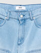 Jean large denim bleu clair effet us&eacute;-4