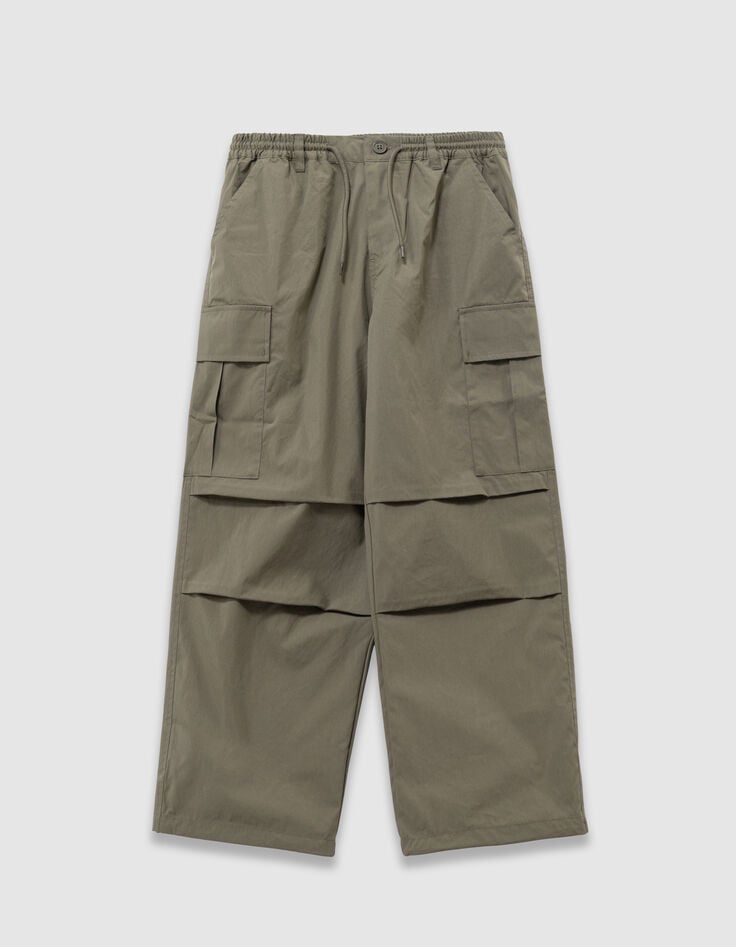 Boys’ khaki wide-leg cargo trousers-1 Boys’ khaki wide-leg cargo trousers-1