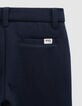 Boys’ navy pique knit Bermuda shorts-8