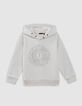 Sweat beige à capuche motif soleil-lune garçon-2