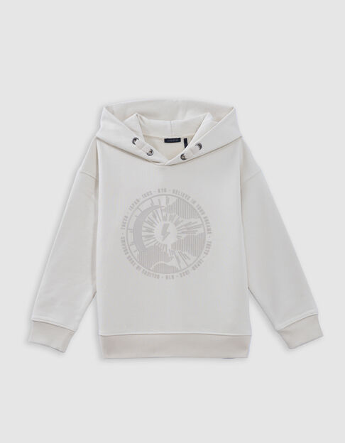 Sweat beige à capuche motif soleil-lune garçon - IKKS